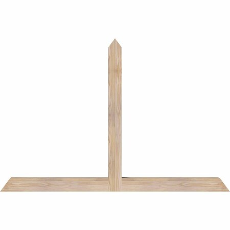Ekena Millwork Portland Smooth Timber Gable Bracket, Douglas Fir, 60"W x 40"H x 3 1/2"D x 3 1/2"F, 16/12 Pitch GBW060X40X0404POR00SDF